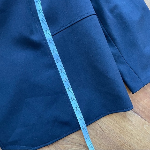 Tahari ASL Collarless Black Minimalist Neutral Blazer Jacket - Picture 11 of 12